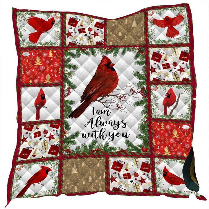Cardinals Quilt Super Soft Lighweight Red Feathered Throw Blanket for Bedroom Decoration