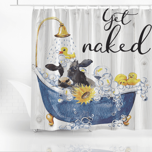 Get Naked Cow Shower Curtain