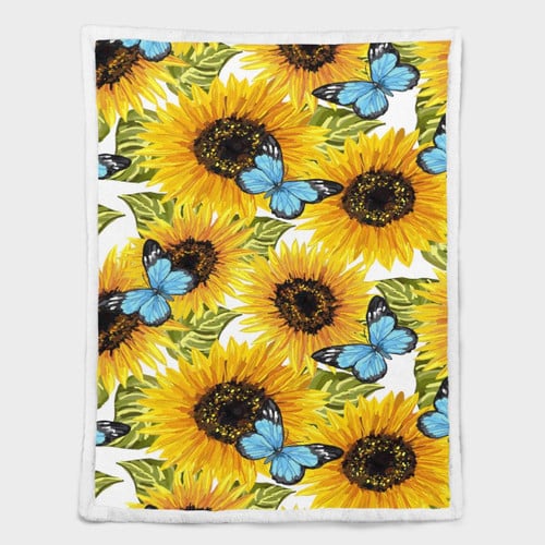 Sunflower Sherpa Blanket