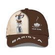 Personalized Name 3D Barista Classic Cap Best Tasty Coffee Gift For Barista