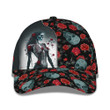 Skull Skeleton With Rose Personalized Name 3D Skull Classic Cap