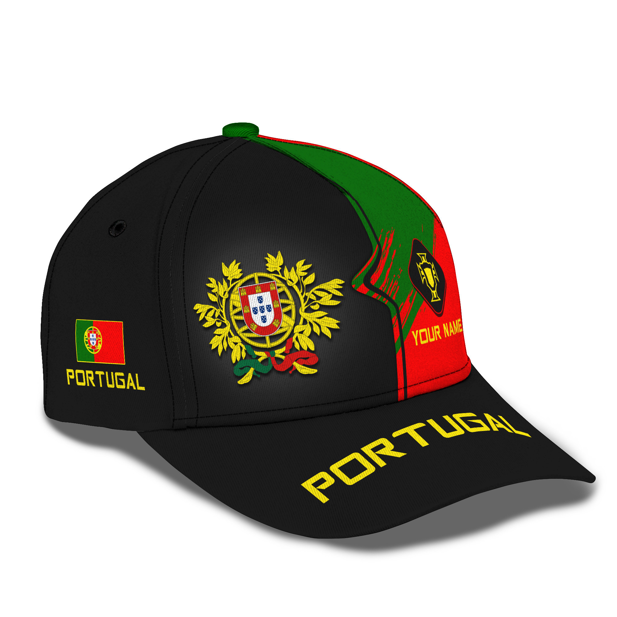 Love Portugal 3D Custom Name Portugal Classic Cap Gift For Men & Woman