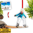 Personalized Ice Skater Acrylic Christmas Ornament for Christmas Decor, Custom Photo Skating Players Ornament