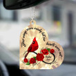 Cardinal Family Member Loss Custom Name and Year Car Ornament, Memorial Gift Car Ornament