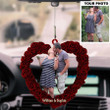 I Want To Live And Die With You, Personalized Couple Car Ornament, Custom Name and Photo Ornament, Gift for Couple