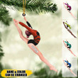 Personalized Gymnastics Woman Acrylic Christmas Ornament - Gift For Gymnasts Female Acrylic Ornament