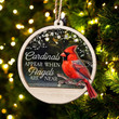 Cardinals Appear When Angels Are Near - Personalized Memorial Suncatcher Ornament, Sympathy Gifts