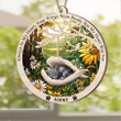 Personalized Cat Sleeping in the Wing Angel Suncatcher Ornament For Cat Lovers, Loss of Pet Sympathy Gift