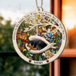 Personalized Rottweiler Sleeping in the Wing Angel Suncatcher Ornament For Dog Lovers, Loss of Pet Sympathy Gift