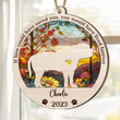 Personalized Memorial Bull Mastiff Suncatcher Ornament, Custom Dog Name Wood Ornament, Flowers Acrylic Background
