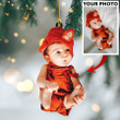 Personalized Photo Baby's First Christmas Ornament for Xmas Decor, Custom Photo Ornament Gift For Family