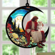 Persian And Jesus Sitting On The Moon Hanging Suncatcher Ornament Cat Gift Christmas Gift For Pet Lovers