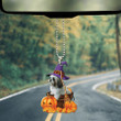 Halloween Shih Tzu Pumpkin Acrylic Car Ornament for Car Decor, Halloween Gift for Dog Lovers