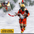 Custom Photo Ornament Gift For Firefighter - Personalized Photo Ornament Gift For Firefighter