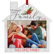 Custom Family Flat Acrylic Photo in House Christmas Ornament for Christmas Decor, Christmas Gift for Family