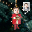 Cute Xmas 2023 Ornament Gift, Custom Photo Shaped Acrylic Ornament for Christmas Decor