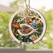 Personalized Labradoodle Memorial Suncatcher Ornament Dog Sleeping in the Wings Angel Gift for Pet Lovers