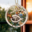 Personalized Siamese Cat Sleeping in the Wing Angel Suncatcher Ornament For Cat Lovers, Loss of Pet Sympathy Gift