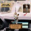 My Favorite Place In All The World Is Next To You, Customize Couple Photo And Name Car Hanging Ornament for Couple, Lovers