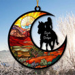 Girl Riding Horse, Custom Suncatcher Ornament With Personalized Name, Gift For Horse Lovers