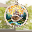 Personalized Dog Memorial Suncatcher Ornament Pet Sleeping in the Wings Angel Gift for Pet Lovers
