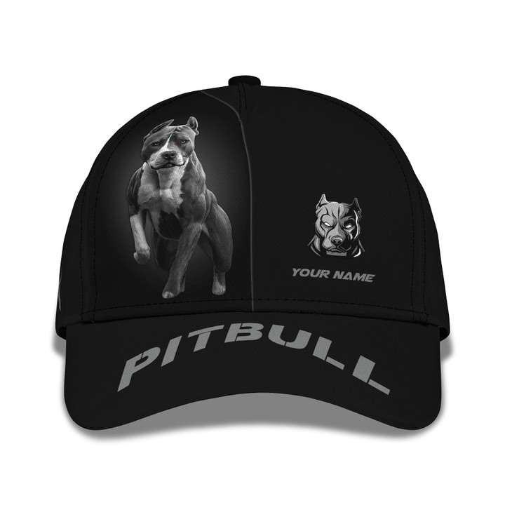 Pitbull Personalized Name 3D Classic Cap Gift For Pitbull Breed Lovers