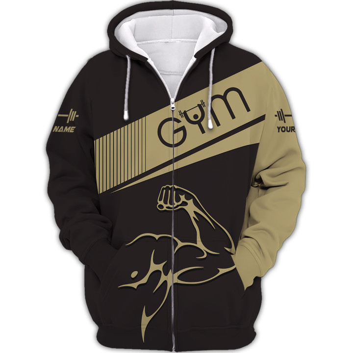 Gym Custom Zipper Hoodie Gift For Gymer Fitness Zipper Hoodie Sport Clothing