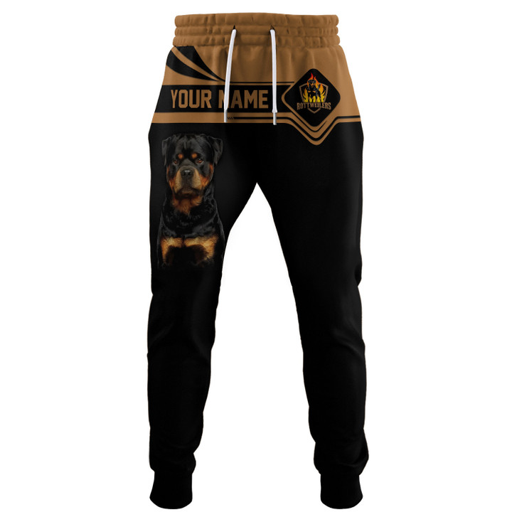 Rottweiler Personalized Name 3D Sweatpants Gift For Rottweiler Lovers