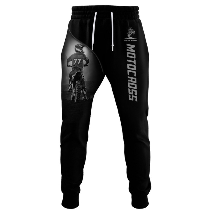 Motocross Personalized Name 3D Sweatpants Gift For Motocross Lovers
