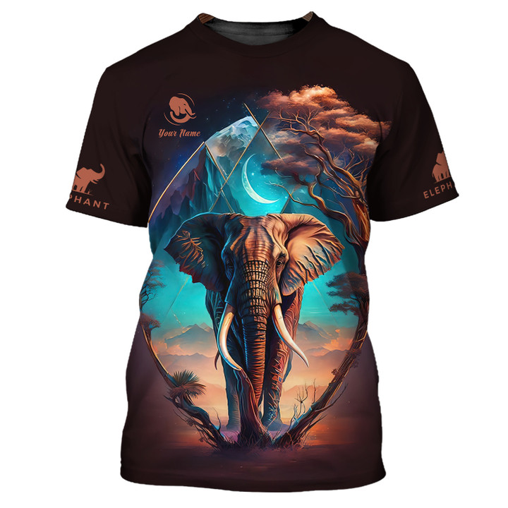 Elephant AI Art 3D Shirts Custom Elephant Tshirts