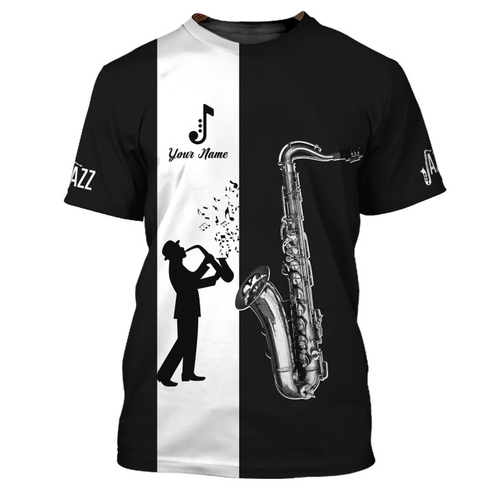 Saxophone Custom Tee Shirts B&W