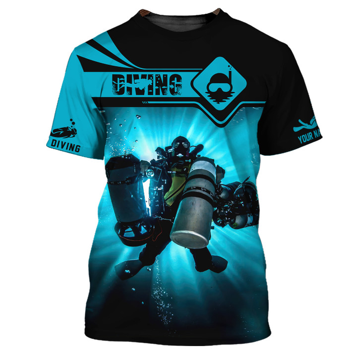 Custom Diving 3D Tee Shirt Scuba Diving 3D Shirts Gift For Divers