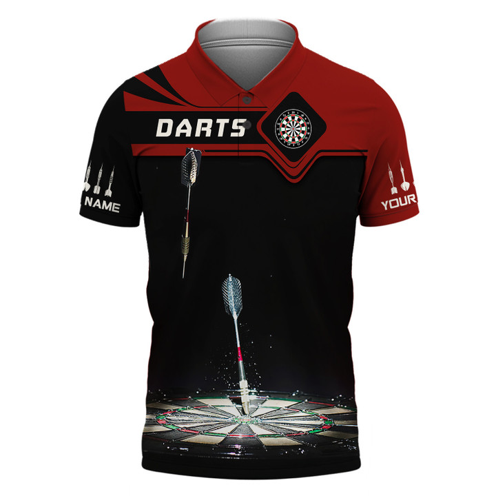 Darts Personalized Name 3D Polo Shirt Custom Name Gift For Darts Lovers