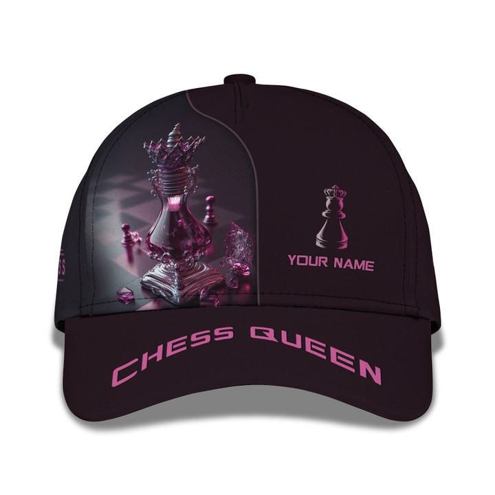 Chess Queen Personalized Name 3D Classic Cap Gift For Chess Lovers