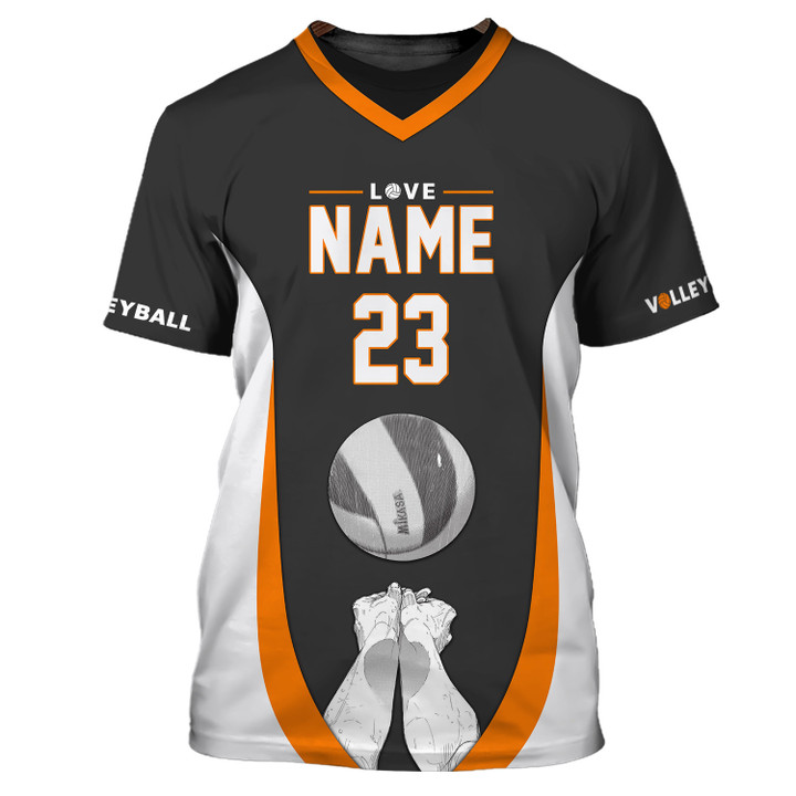 Volleyball With Hand Custom Name 3D Shirt Gift For Woman & Men