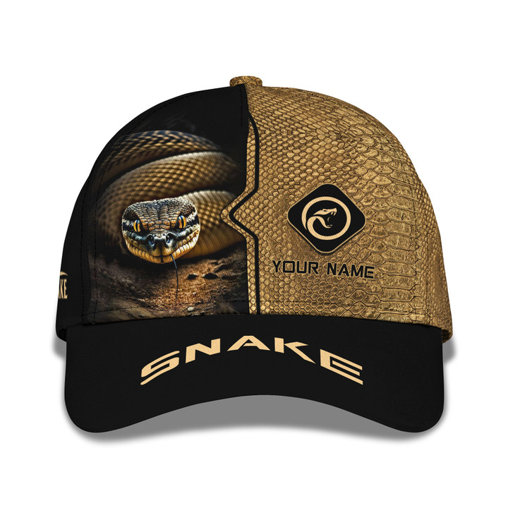 Snake Personalized Name 3D Classic Cap Gift For Snake Lovers