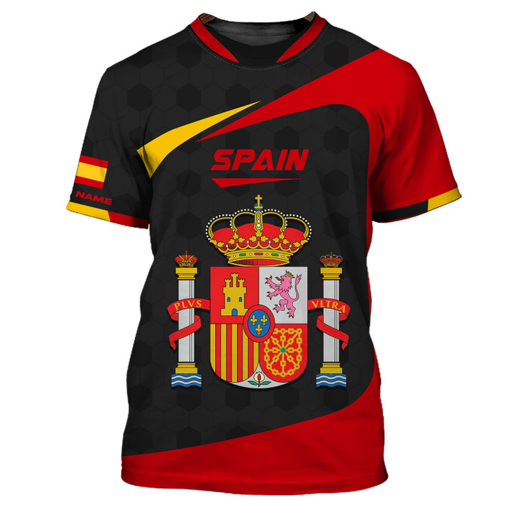 Fashion España National Flag T-shirts Spain Celebrations 3D Printing Shirts Custom Spain Tee Shirt