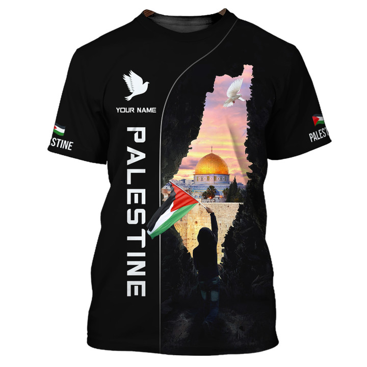 Custom Name Palestine 3D Shirt Palestine Personalized Name Shirts