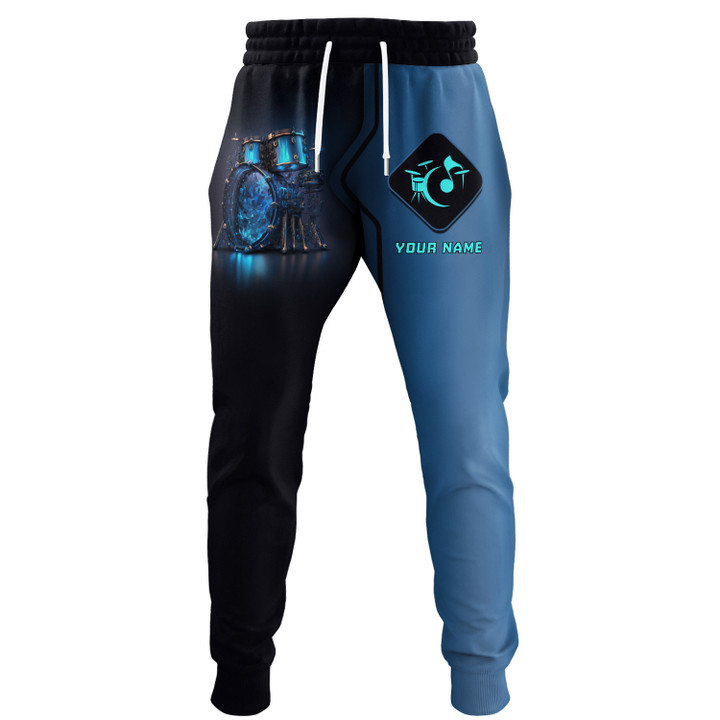 Perfect Drumset Personalized Name 3D Drum Sweatpants Gift For Drum Lovers