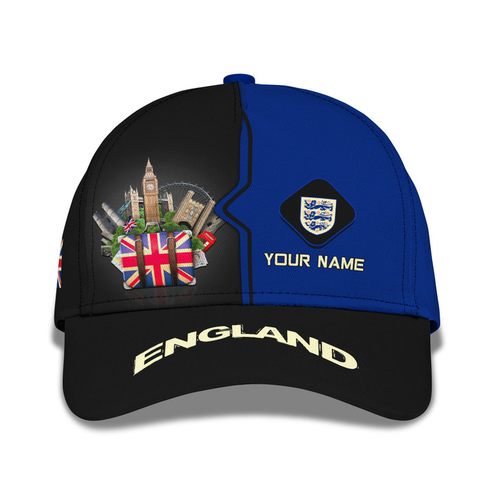 England Custom Name 3D Classic Cap UK Travel Personalized Gift For England Lovers