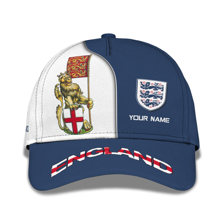 Love England Personalized Name 3D Classic Cap Gift For England Lovers