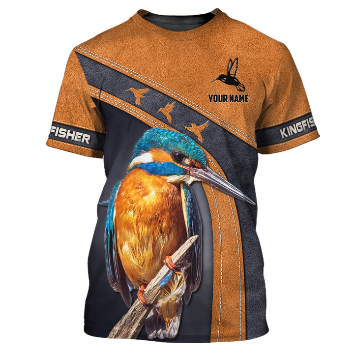 Love Kingfisher Personalized Name 3D Shirts Gift For Kingfisher Lovers