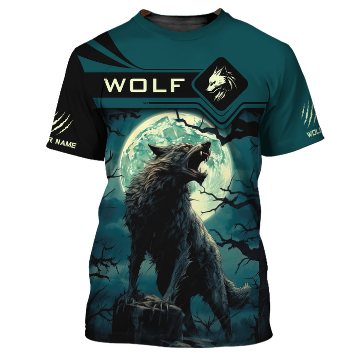 Wolf Personalized Name 3D Shirt Were Wolf Power Gift For Wolf Lovers