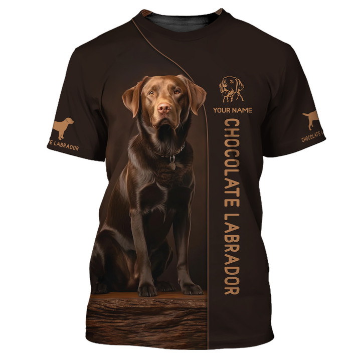 Chocolate Labrador Personalized Name 3D Shirt Gift For Labrador Lovers