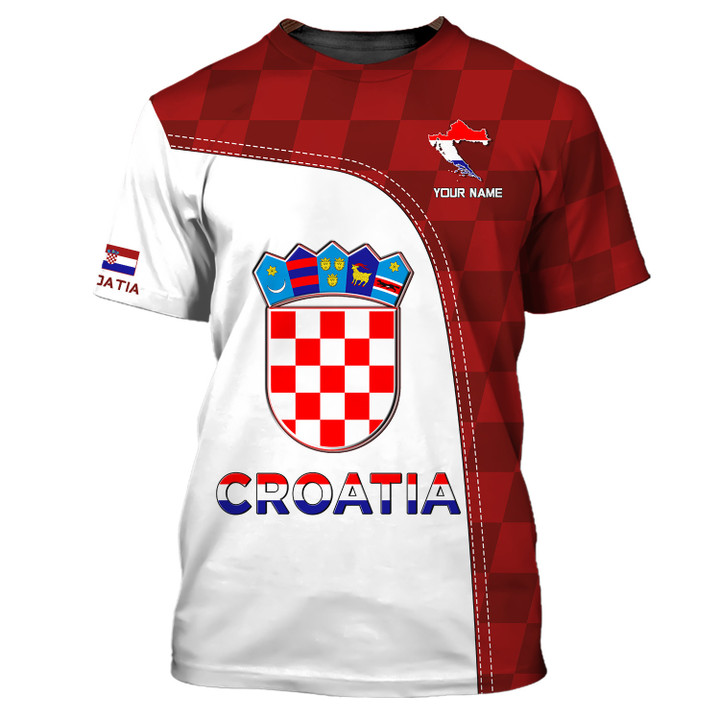 Croatia Custom Name Croatia Shirt Personalized Gift For Croatia Lovers