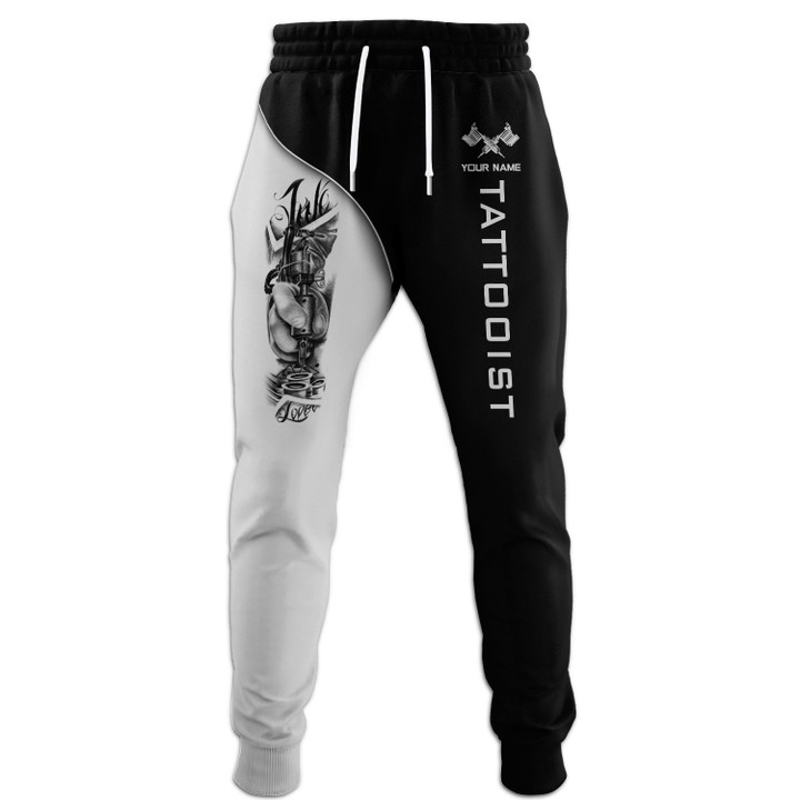 Love Tattoo Personalized Name Sweatpants Gift For Tattooist