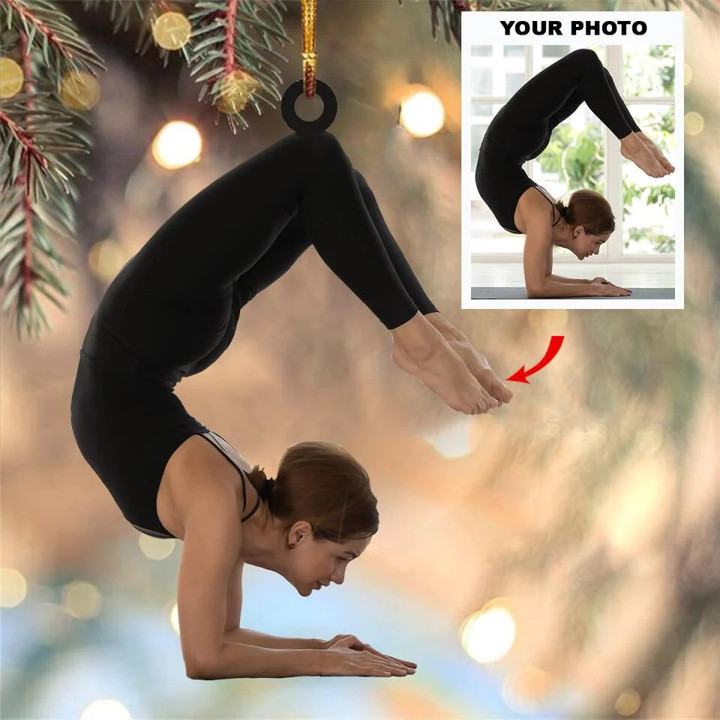 Personalized Acrylic Ornament For Yoga Lover - Custom Your Photo Ornament Decor Christmas Tree