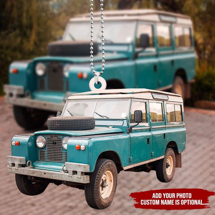 Land Rover Personalized Flat Car Ornament for Car Decor, Custom Car Photo Ornament for Car Lovers
