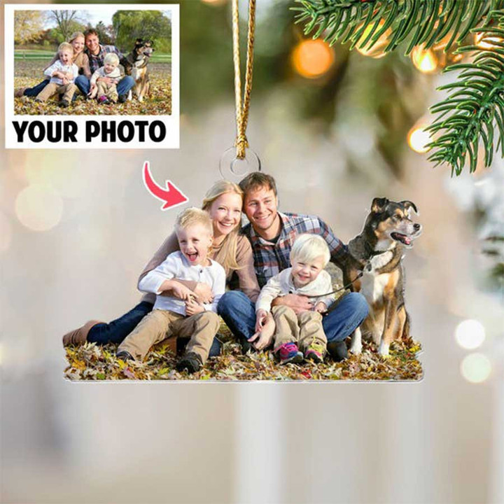 Christmas Ornament from Your Photo, Custom Family Photo Christmas Ornament for Tree Hanging Decor, Christmas Decoration