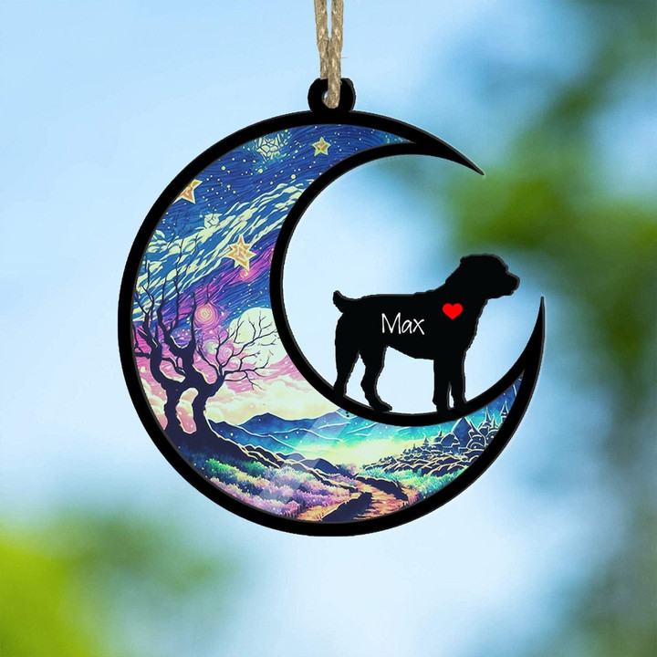 Personalized Rottweiler Memorial Suncatcher Ornament For Pet Lovers, Loss of Pet Sympathy Gift, Pet Lover Gifts